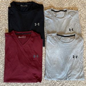 4 men's under armor tshirts - size XL
